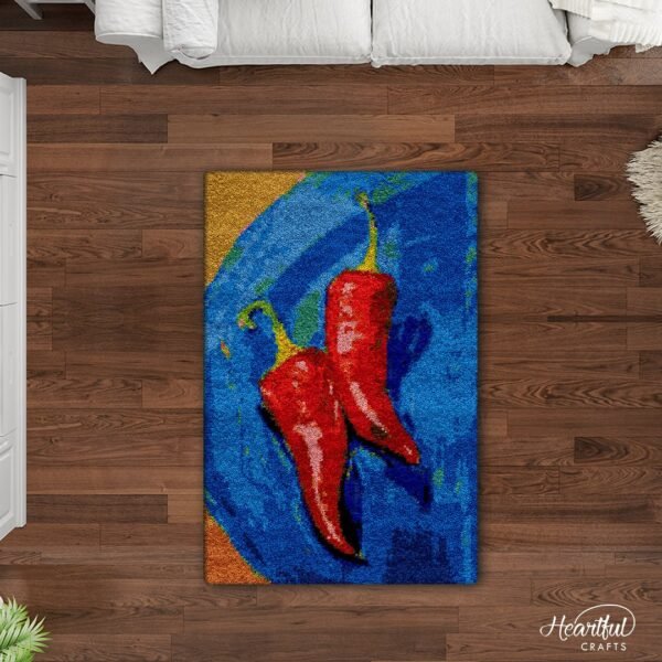 Red Hot Peppers - Latch Hook Rug Kit