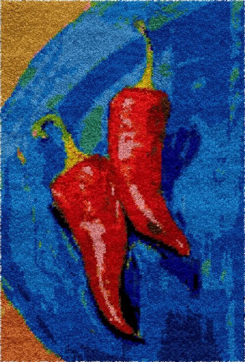 Red Hot Peppers - Latch Hook Rug Kit