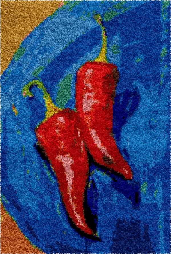 Red Hot Peppers - Latch Hook Rug Kit