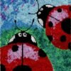 Red Ladybugs - Latch Hook Rug Kit