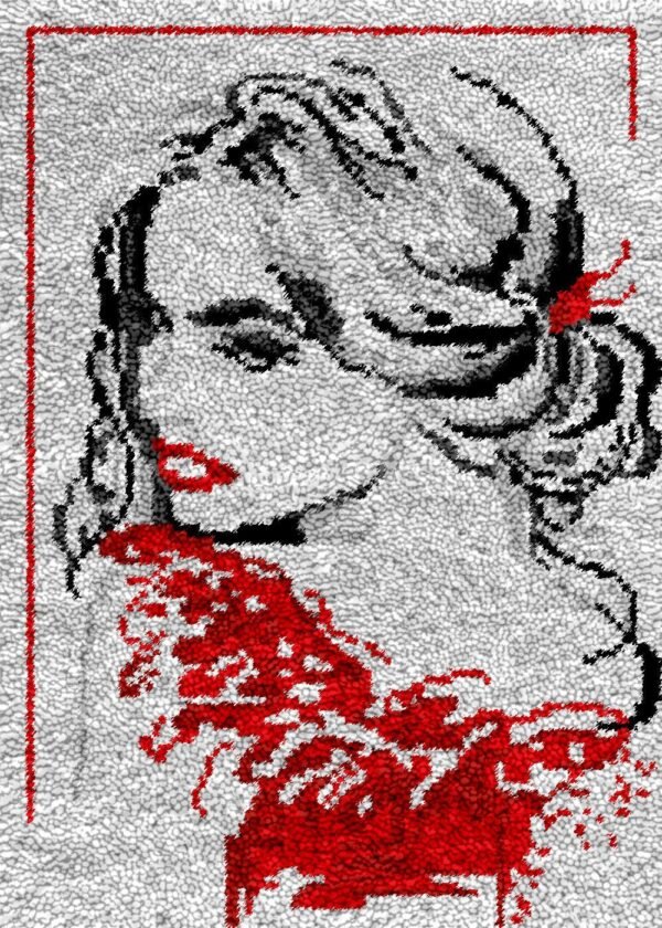 Red Passion - Latch Hook Rug Kit