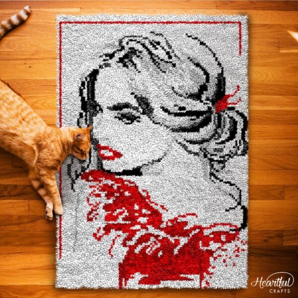 Red Passion - Latch Hook Rug Kit