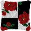 Red Poppies - Latch Hook Pillow Kit