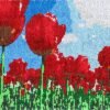 Red Tulips - Latch Hook Rug kit