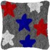 Red, White, and Blue Stars - Latch Hook Pillow Kit