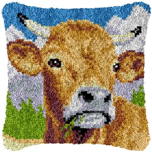 Roaming Cow - Latch Hook Pillow Kit