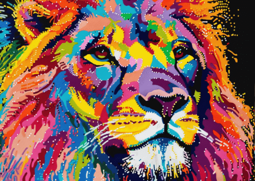 Roar in Color - Latch Hook Rug kit