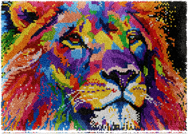 Roar in Color - Latch Hook Rug kit
