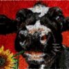 Romantic Cow - Latch Hook Rug Kit