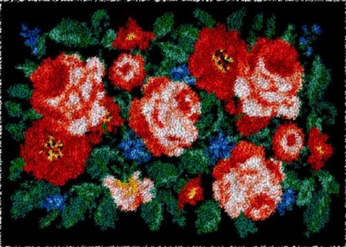 Rose Bush - Latch Hook Rug Kit