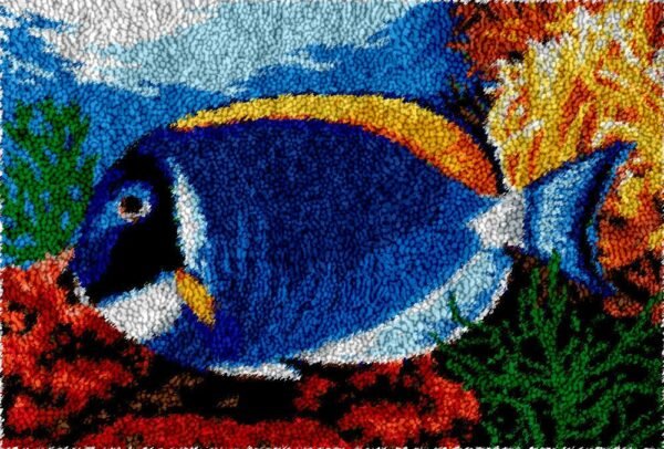 Royal Blue Tang - Latch Hook Rug Kit