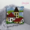 Rustic Architecture - Latch Hook Pillow Kit