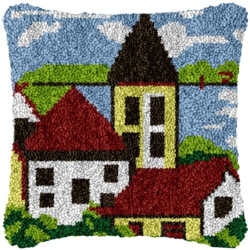 Rustic Architecture - Latch Hook Pillow Kit