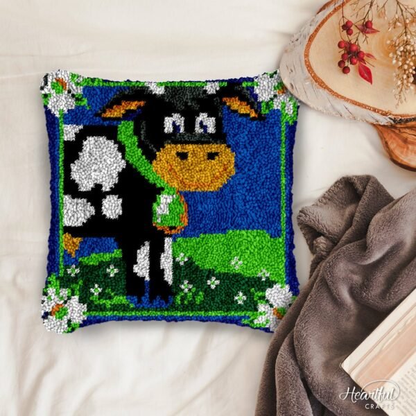 Sad Cow - Latch Hook Pillow Kit