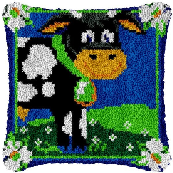 Sad Cow - Latch Hook Pillow Kit