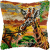 Safari Sunset Giraffe - Latch Hook Pillowcase Kit