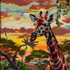 Safari Sunset Giraffe - Latch Hook Pillowcase Kit