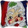 Santa face - Latch Hook Pillow Kit