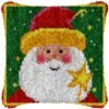 Santa with Wand - Latch Hook Pillow Kit