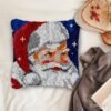 Santa's Here - Latch Hook Pillow Kit