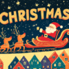 Santa's Sleigh Ride - Latch Hook Rug kit