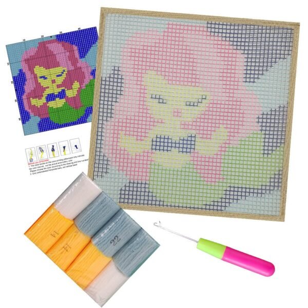 Saucy Mermaid - Latch Hook Kit for Kids