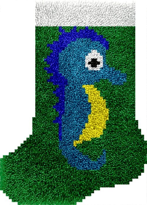 Seahorse - Latch Hook Stockings Kit