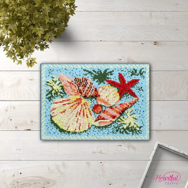 Seashells by the Seashore - Latch Hook Rug Kit