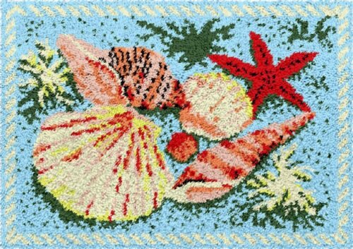 Seashells by the Seashore - Latch Hook Rug Kit