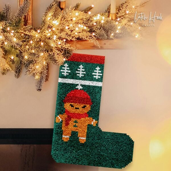 Silly Gingerbread - Latch Hook Stockings Kit