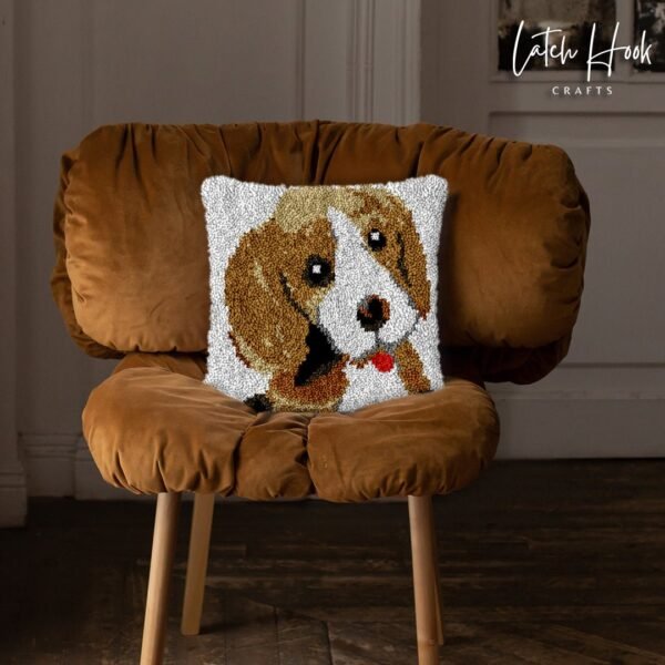 Silly Puppy - Latch Hook Pillow Kit