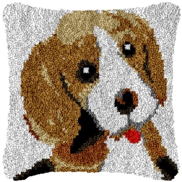 Silly Puppy - Latch Hook Pillow Kit