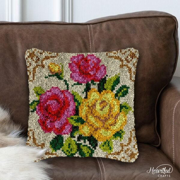 Simple Bouquet Pattern - Latch Hook Pillow Kit