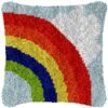 Simple Rainbow and Clouds - Latch Hook Pillow Kit