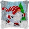 Skating Elf - Latch Hook Pillow Kit