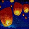 Sky Lanterns - Latch Hook Rug Kit