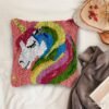 Sleeping Unicorn - Latch Hook Pillow Kit