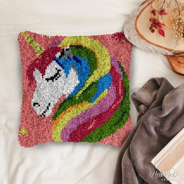 Sleeping Unicorn - Latch Hook Pillow Kit