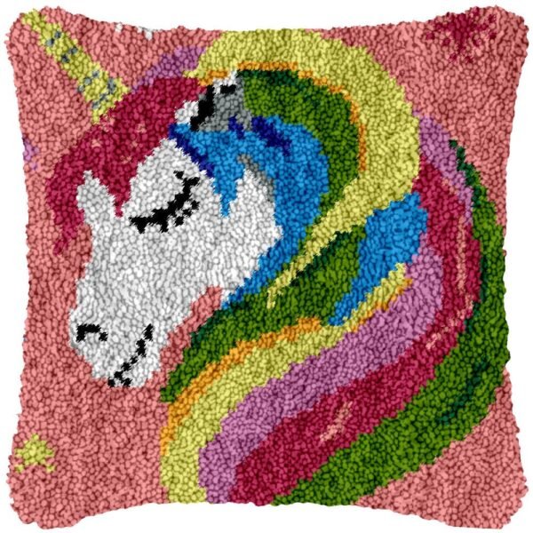 Sleeping Unicorn - Latch Hook Pillow Kit