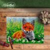Sleepy Fox - Latch Hook Rug Kit