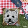 Smiling Highland Terrier - Latch Hook Pillow Kit