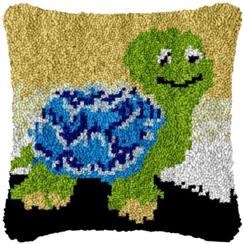 Smiling Turtle - Latch Hook Pillow Kit