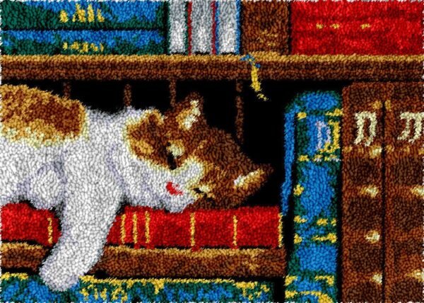 Snoozing Cat - Latch Hook Rug Kit