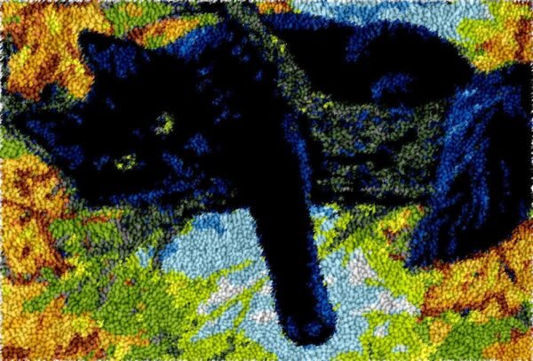 Snoozing Feline - Latch Hook Rug Kit