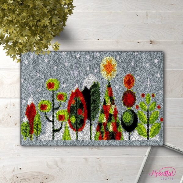Snow Laced Trees - Latch Hook Rug Kit