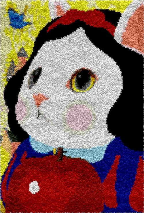 Snow White Kitty - Latch Hook Rug Kit