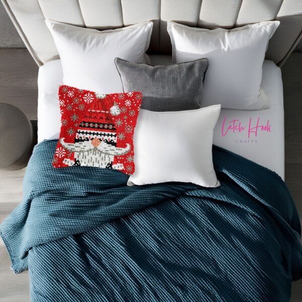 Snowflake Gnome - Latch Hook Pillowcase Kit