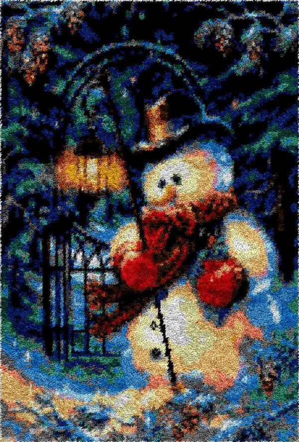 Snowman Attendant - Latch Hook Rug Kit