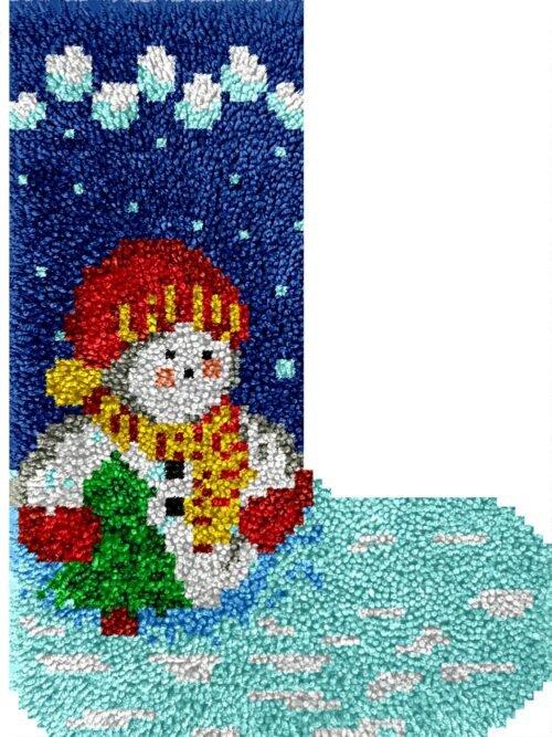 Snowman Trip - Latch Hook Stockings Kit