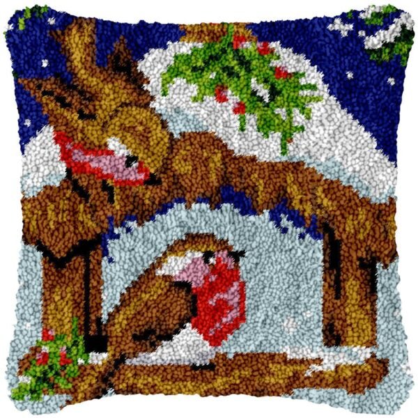 Snowy Chirpy - Latch Hook Pillow Kit